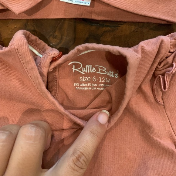 Ruffle butts dusty rose bubble with headband - Picture 3 of 4